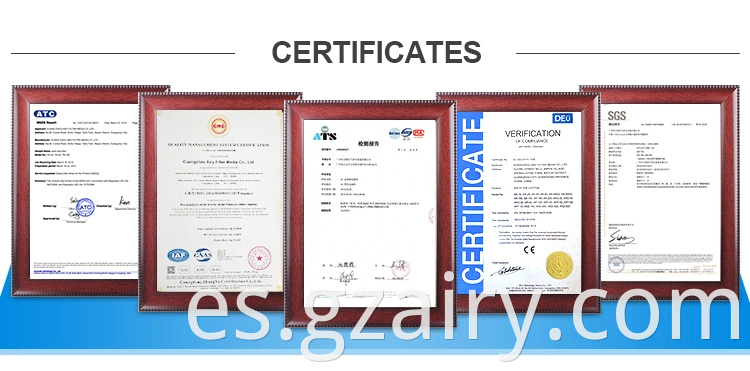 Certificación CE Metal Prefilter para el sistema de circulación de aire